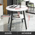 Double-layer negotiation table, living room casual slate coffee table, balcony coffee table, hotel bedroom small round table, tea table, others