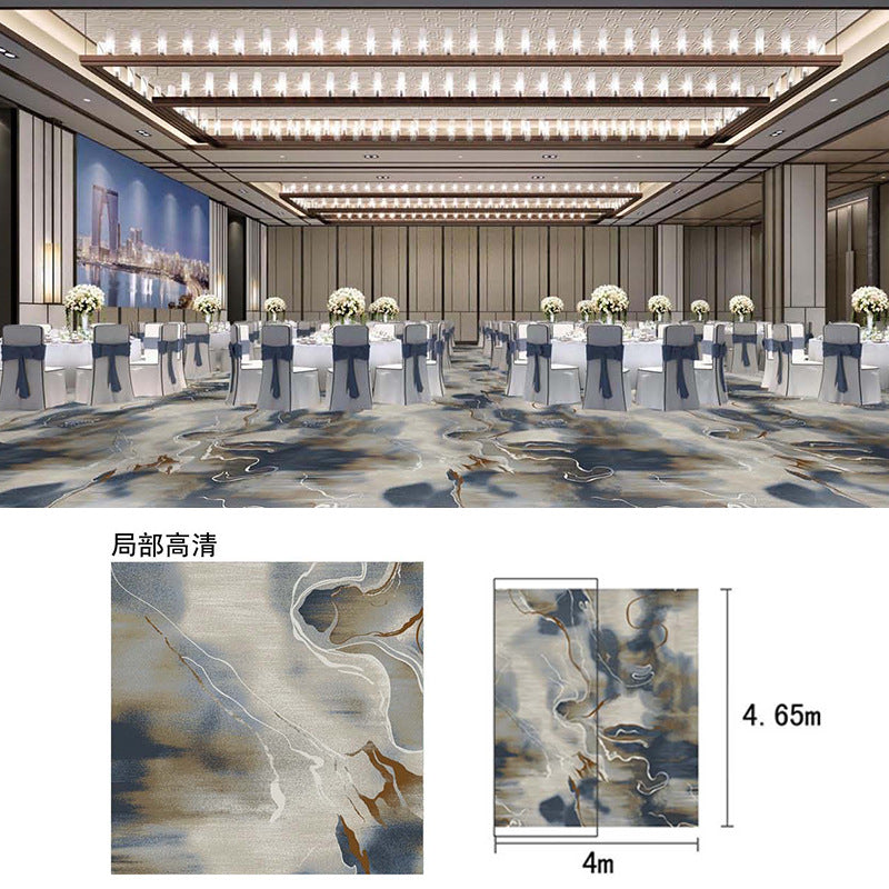 New chinoiserie hotel banquet hall carpet nylon 800g thickened fire retardant 4m large sheets whole patchwork commercial