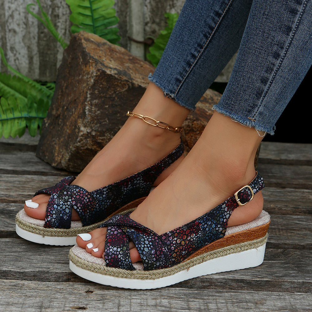 summer new arrival: cross-border women's eaby comfortable platform sandals, sizes 40-43, lightweight buckle strap peep-toe sandals - now available!