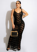 summer new women's long dress sexy knit cami tassel beach dress -  bestseller