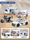 Fire truck ambulance kids' car motorcycle police car toy airplane rescue set - new cross-border gift for boys
