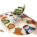 Bedroom computer chair floor mat, kids study chair rug, study desk swivel chair underfloor protector, arch-shaped foot pad