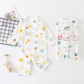 Newborn long-sleeve romper, baby pure cotton pajamas, air conditioning suit, infant lightweight breathable onesie, crawling suit, summer outfit