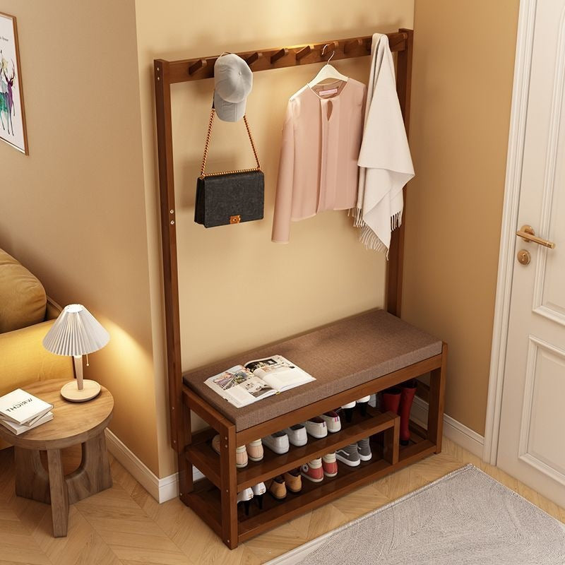 Durable, multi-tiered shoe rack and bench combo for entryways – perfect for small, narrow doorways. all-in-one shoe cabinet with bench seating for changing shoes