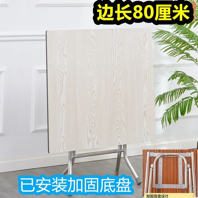 Rental house square foldable dining table stall for home dining table mahjong table for home square table simple foldable table