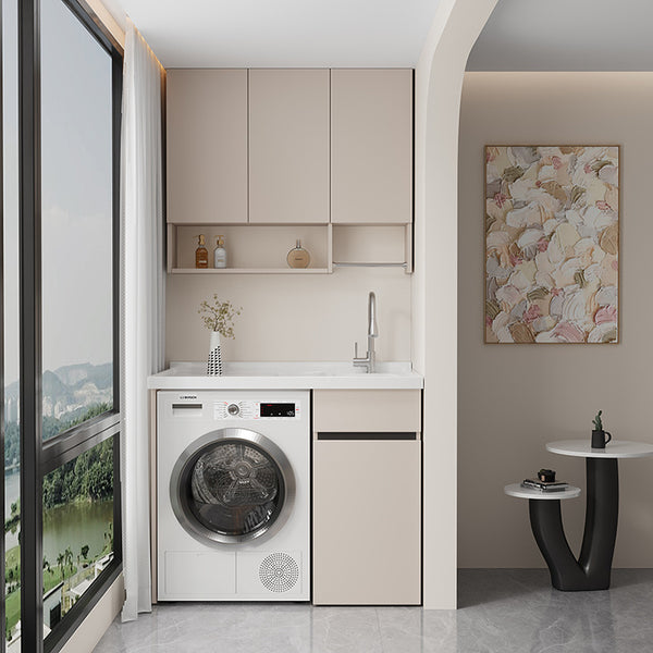 Thickened honeycomb aluminum washing machine cabinet, balcony washing machine integrated cabinet combination with washboard balcony cabinet to customize