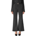 retrostripeshigh waistslimming look flared pants  spring new arrivalpolo collar shirttwo-piece set