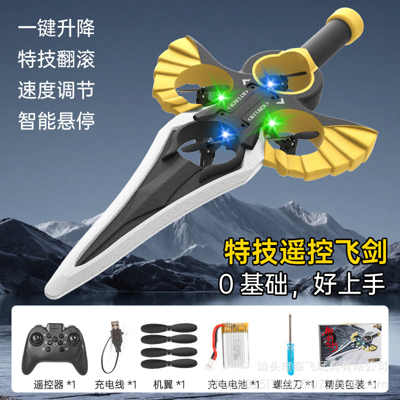 Upgraded sword flying aircraft remote control flying sword remote control aircraft new kids gliding tumbling foam flying sword toy cross-border