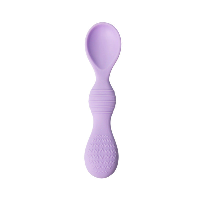 Food grade silicone complementary food bowl baby tableware set with spoon suction cup anti-drop child feeding tableware silicone bowl