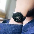 Wholesale leather belt couple watches - speckled leather strap watch set - women's fashionable and unique wristwatches - suitable for students and more