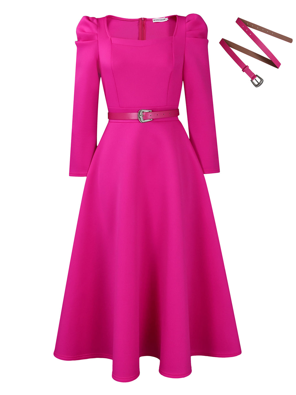 D467  cross-border women's winter new fashion puff sleeve plus size banquet party dress foreign trade dress