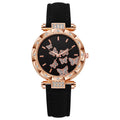 New tiktok women's watch - stylish, unique, and minimalist wristwatch with butterfly digital leather strap