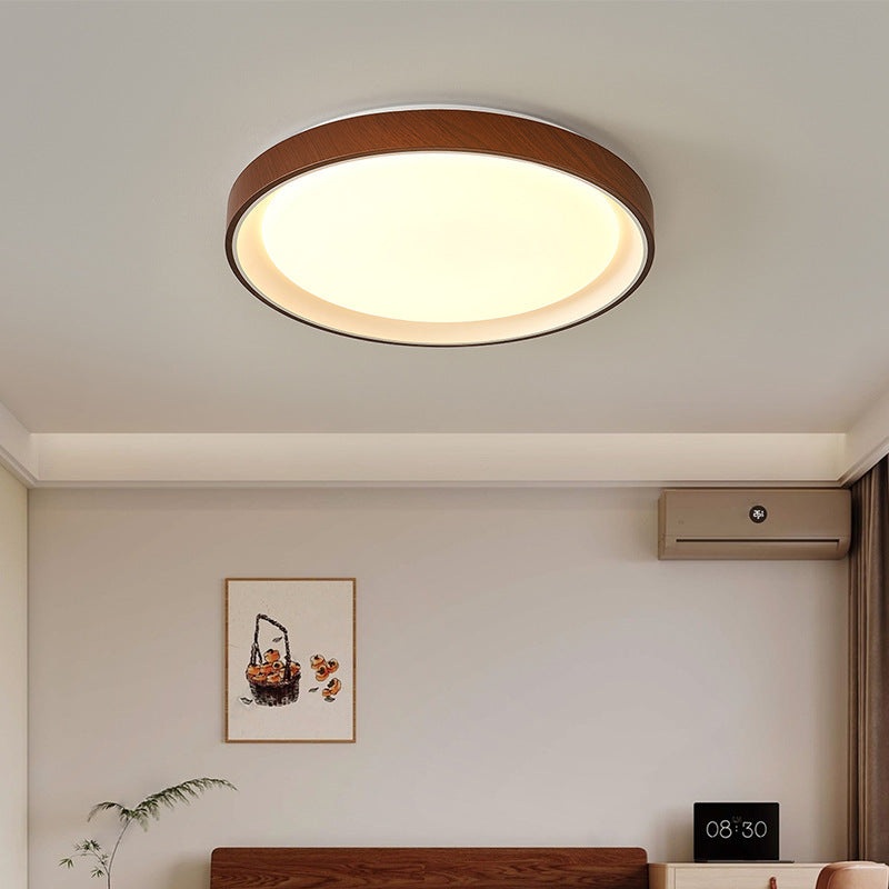 Full spectrum eye protection Nordic modern bedroom led ceiling light walnut color living room study dining room Zhongshan lighting