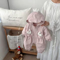 Spring & fall super cute jumpsuit for going out baby jacket autumn clothes baby hooded romper cute going out clothes trendy