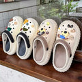 Women's summer clogs: 2023 new cute thick-soled beach cartoon closed-toe half slippers - "cloud-like comfort"