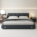 Italian normcore genuine leather bed dune master bedroom double bed modern casual double popular model 1.8m wedding bed leather art