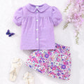 Kids' short-sleeve polo shirt & printed shorts set