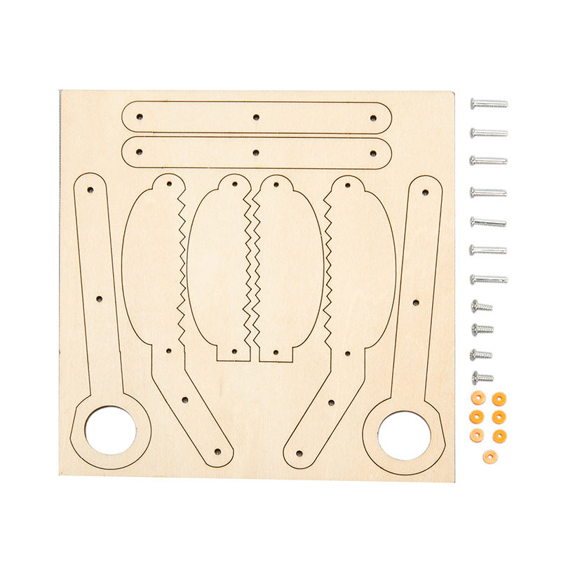 Primary and secondary school students physics steam education, crocodile pliers technology small production science experiment material package toys