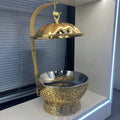 High-end gold stainless steel buffet warmer - hot pot set for weddings, parties, hotels, and restaurants - in stock