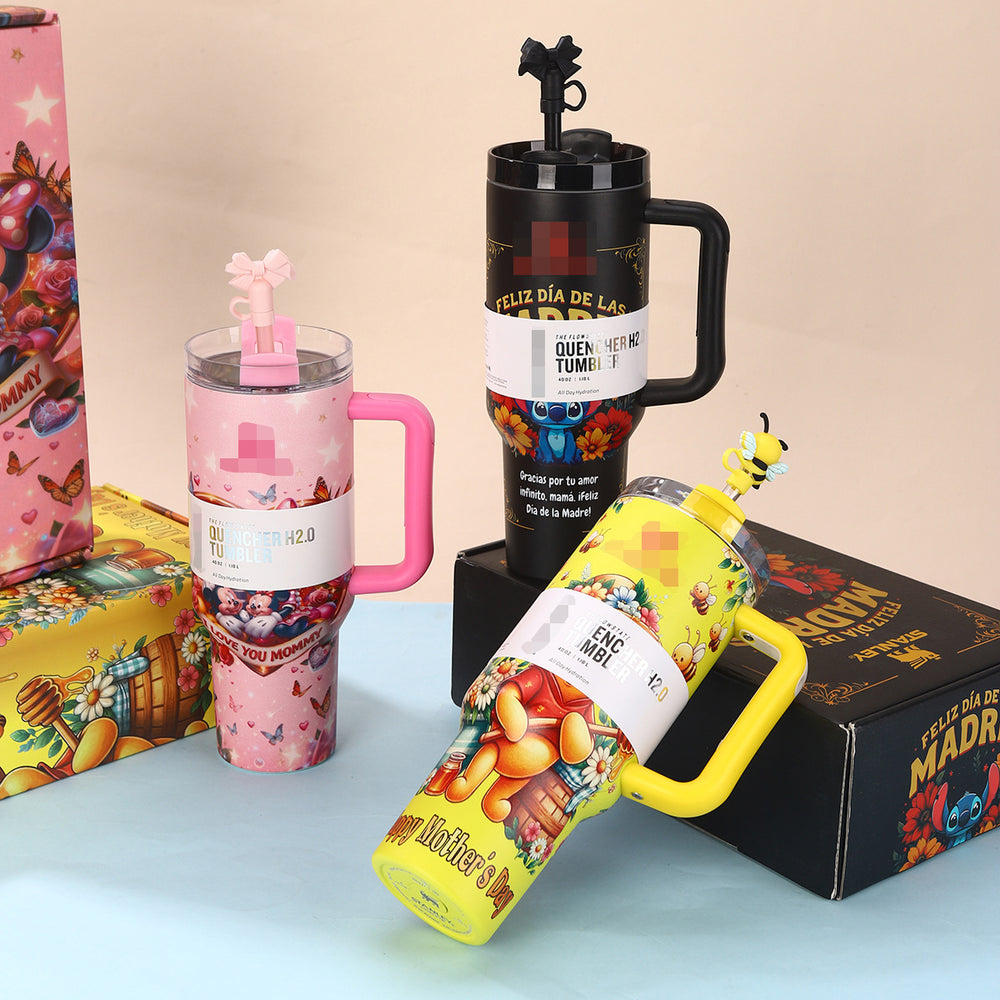 stanley mother's day same style ice cup creative 304 stainless steel thermos cup men's and women's portable straw cup