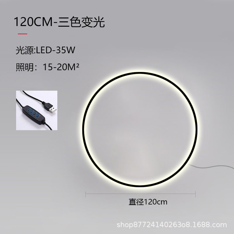 Minimalist chic large round wall sconce - stylish ambient lighting for living room backdrops, bedroom headboards, and more