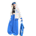Girl's high street colorful polka dot hooded loose-fit set - effortless style  spring/autumn niche cardigan two-piece outfit