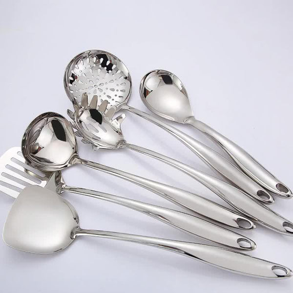 Stainless steel spatula household kitchen cooking tools thickened hollow insulation anti-scalding spoon colander factory direct sales