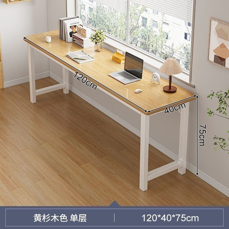 Double long desk student for home bedroom study writing desk rental house wall-mounted rectangular office computer desk
