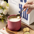 Japanese retro rustic pottery coffee cup afternoon tea latte high-end ceramic kiln-change cup latte art cup drawstring cup water cup