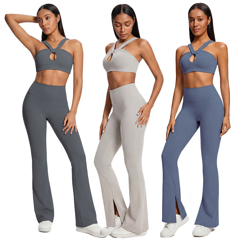 n66 yoga clothing factory wholesale peach butt lift nude sports suit pilates running fitness pants for women