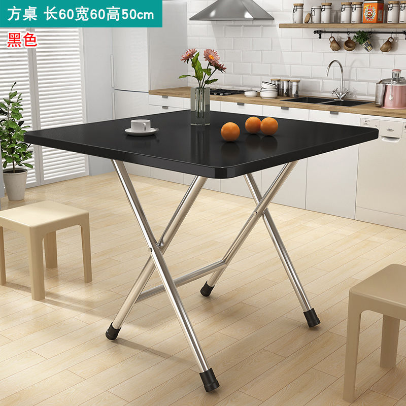 Folding table, folding dining table, simple for home, small table for eating, rental house, stall, casual small apartment dining table