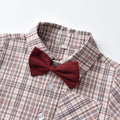 Boys' spring/autumn stylish outfit set - korean style handsome plaid long-sleeve shirt for kids - new arrival, dropshipping available