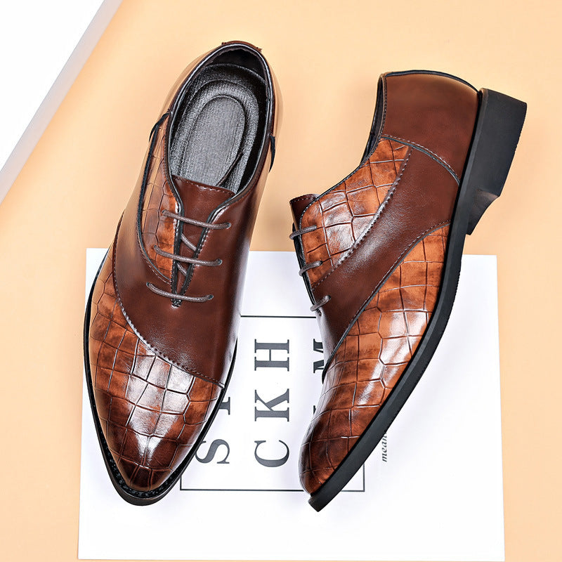 2024 plus size leather shoes for men, new casual business formal shoes, men's british korean style pointed toe shoes
