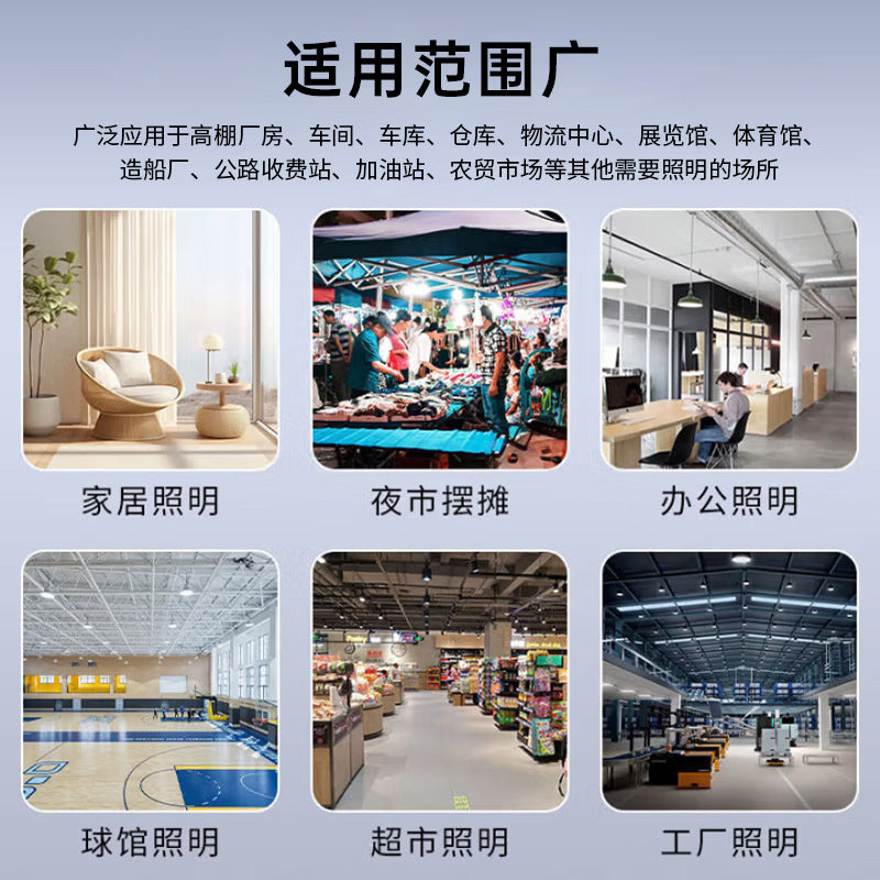 Industrial and mining lamps led three-proof workshop Industrial and mining lamps Factory lighting warehouse chandelier bubble e27 screw flying saucer lamp