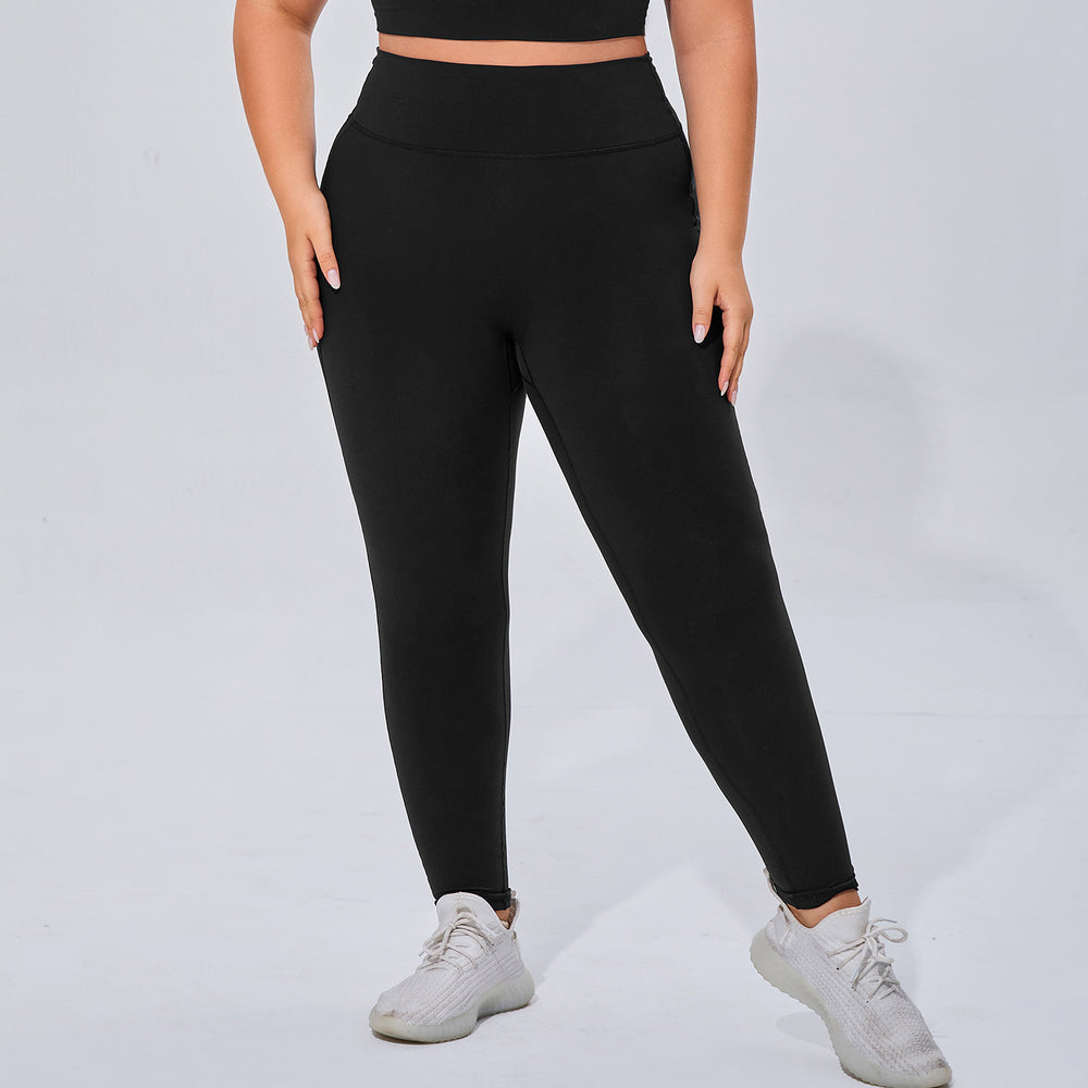 European and american plus size high-waisted yoga pants for women - tummy control, butt lifting, tight-fitting workout leggings - barely-there feel, breathable, running & fitness pants