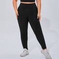 European and american plus size high-waisted yoga pants for women - tummy control, butt lifting, tight-fitting workout leggings - barely-there feel, breathable, running & fitness pants