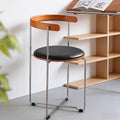 Retro scandinavian foldable chair small apartment for homesolid wood dining chair chair casual modern restaurant casual back chair
