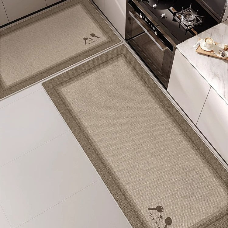 For homekitchen floor mat non-slip oil-proof wipeable no-wash for home stain-resistant waterproof door mat absorbent floor mat