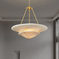 Modern faux marble chandelier - light luxury style for living room, danish art creative designer staircase, dining room, study, and bedroom lighting