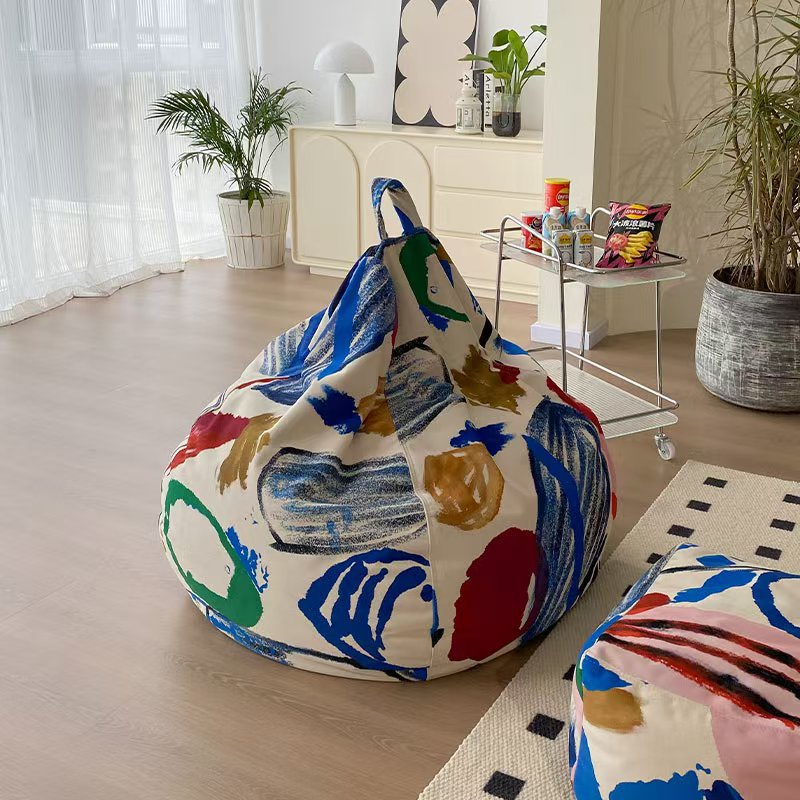 Bean bag lazy sofa graffiti creative popular sofa living room bedroom balcony tatami lounge chair commemorative edition manufacturer