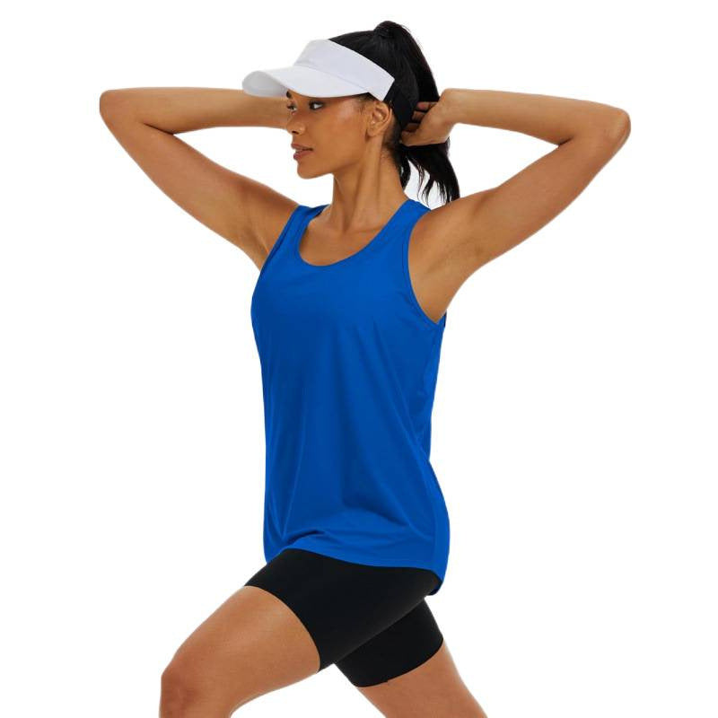 Amazon european style casual versatile women's sports tank top -  designer sleeveless top