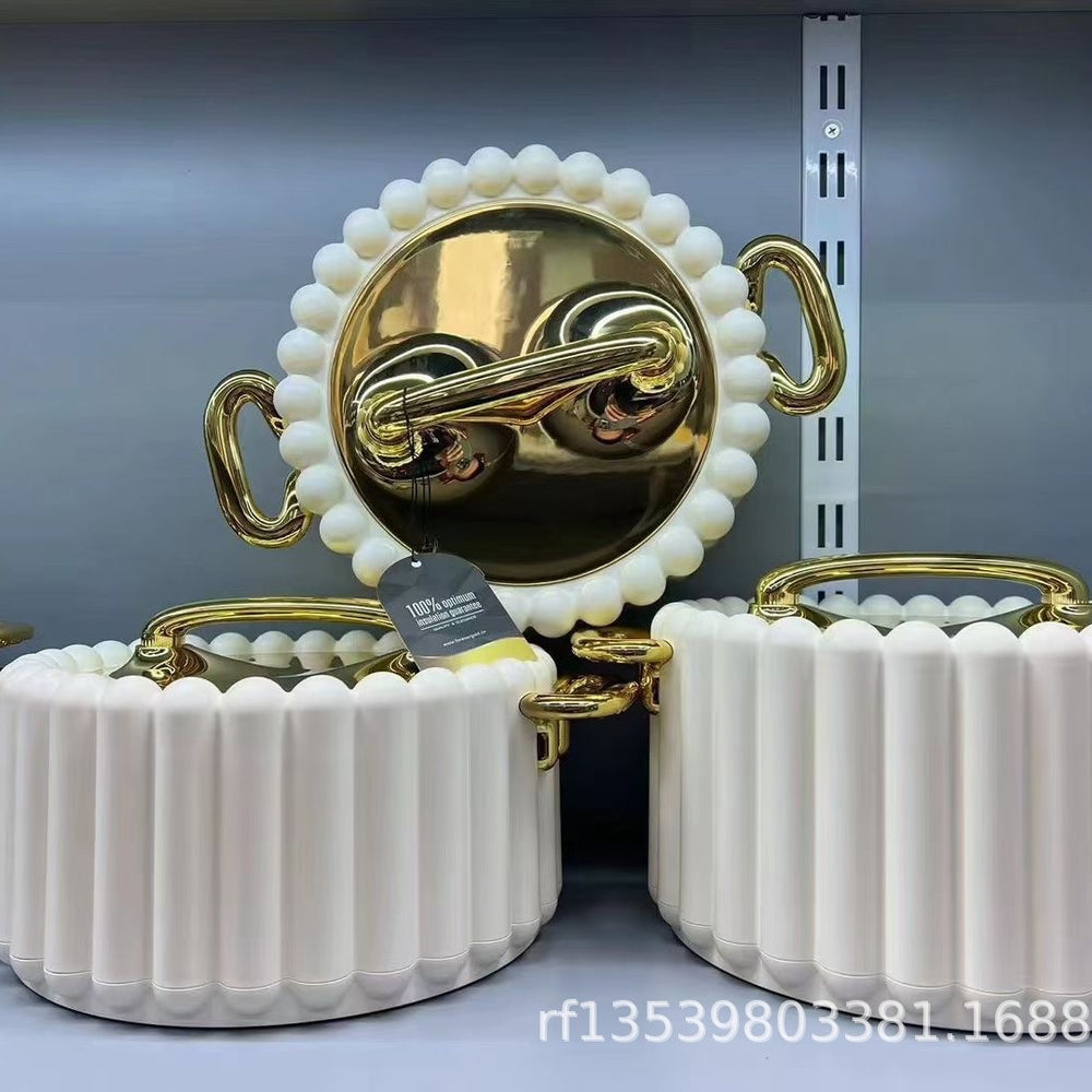 Food warmer 3pcs foreign trade column double-layer thermal insulation box 1.5l-2.0l-2.5l thermal insulation lunch box