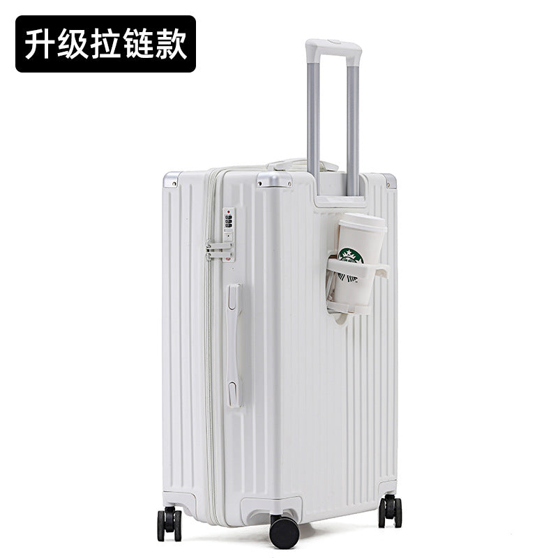 New high-value suitcase female trolley case aluminum frame universal wheel suitcase male student password case 24 leather cases