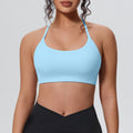 New arrival nude yoga vest thin shoulder straps detachable breast pad sports intimates suspenders beautiful back push up fitness bra