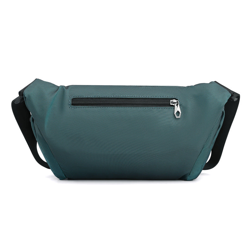 Cross-border new trendy men's breast bag large-capacity shoulder bag anti-splashing messenger bag casual outdoor sports fanny pack