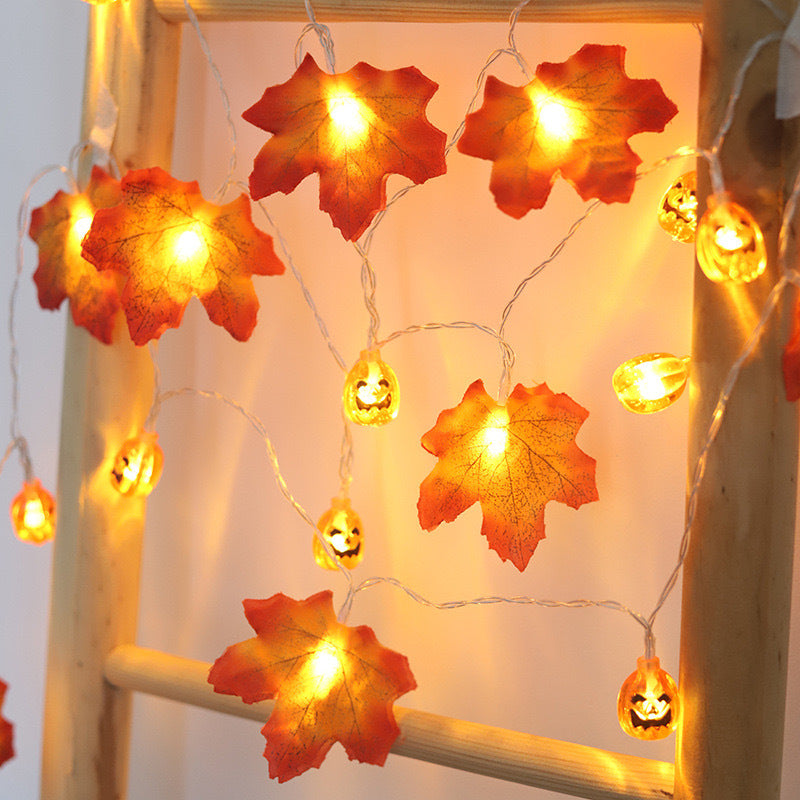 Cross-border wholesale Halloween led light string usb courtyard decoration pumpkin lamp indoor festive atmosphere string light battery box