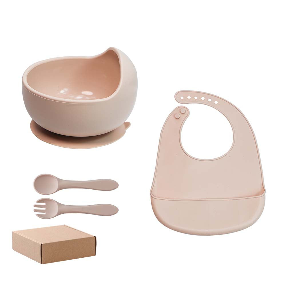 bestseller: silicone baby feeding set - spill-proof silicone bowl, spoon, and plate 3-piece set for kids