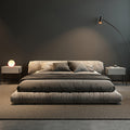 Fabric bed italian normcore wabi-sabi style master bedroom for home modern casual 15.18m m technology cloth bed flower roll bed