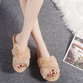 Korean 2024 fall/winter new collection: sheepskin shearling criss-cross flat women's slippers - trendy & stylish outerwear slippers