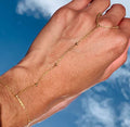 European and american cross-border zircon mitten bracelet for women, gold bead ring chain, simple fashion jewelry new product